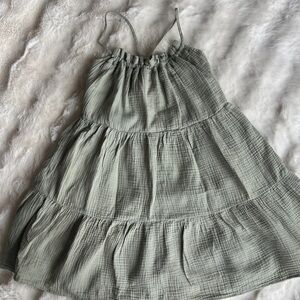 SHEIN Light Sage Tiered halter-Strap Dress. Small / 4